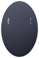 Gray and Clear Contemporary Oval Geometric Design Frameless Mirror