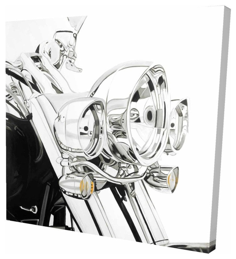 Motorcycle Light, Fine Art Gallery Wrapped Canvas, 24"x24"