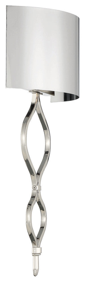 Como 1-Light Polished Nickel Sconce
