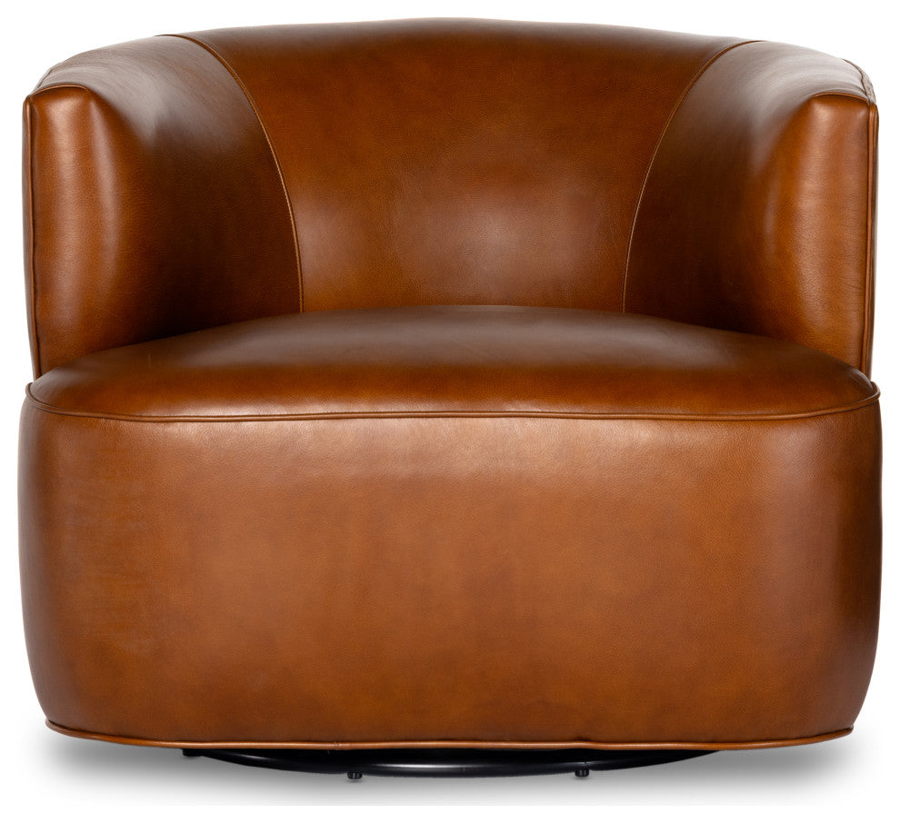 Mila Swivel Chair-Riviera Cognac