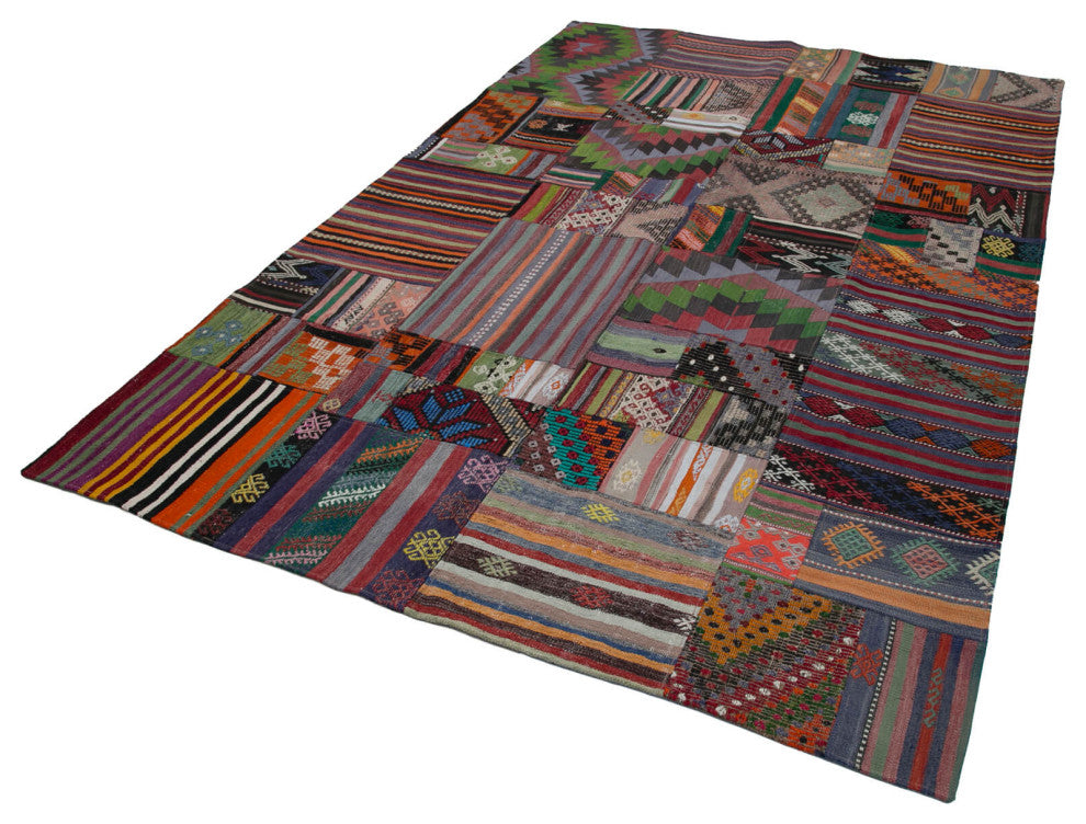 Rug N Carpet - Handmade Anatolian 6' 8'' x 9' 11'' Unique Patchwork Kilim Rug
