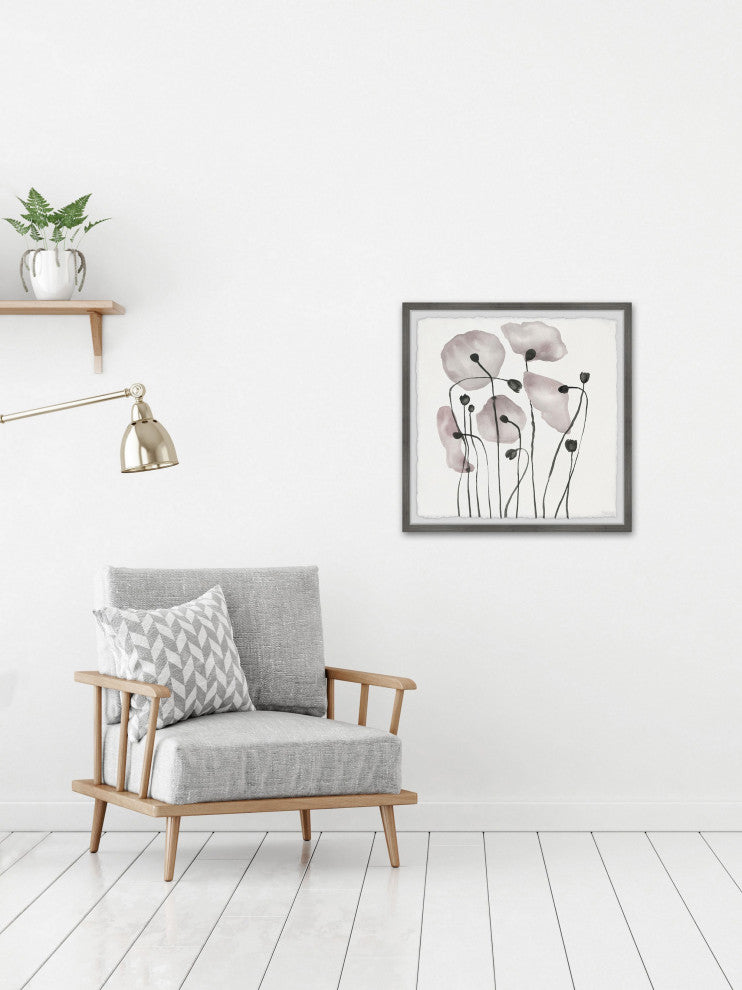 "Pink Poppy Bloom" Framed Painting Print