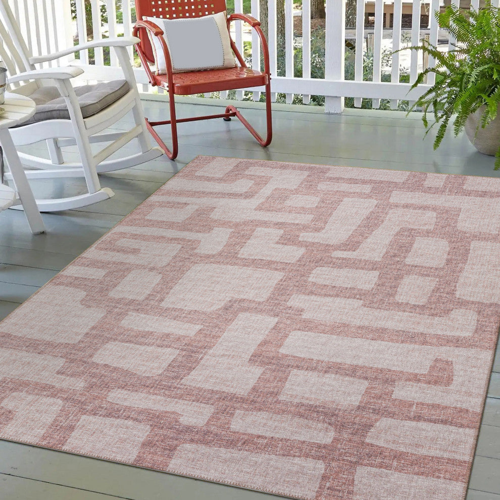 Indoor/Outdoor Sedona SN4 Taupe Machine Washable 8' x 10' Rug