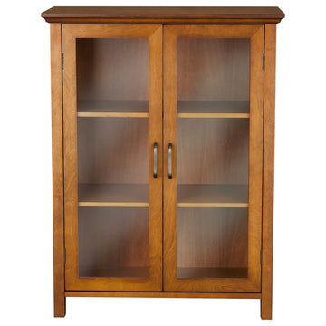 Wooden Bathroom Floor Storage Cabinet Oil Oak