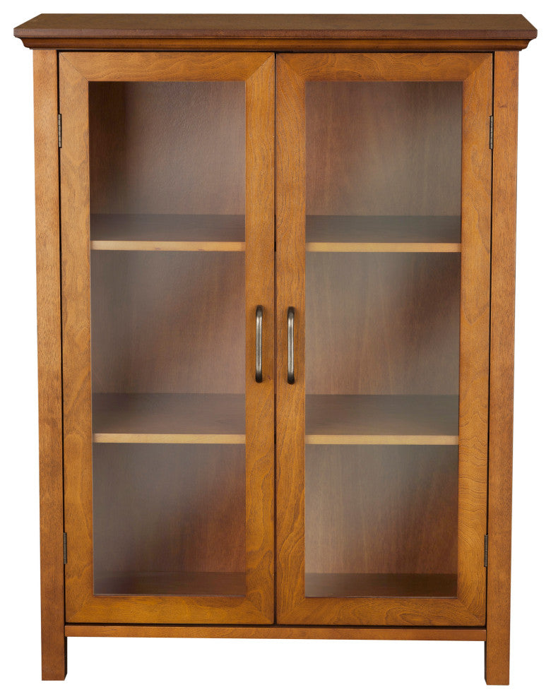 Wooden Bathroom Floor Storage Cabinet Oil Oak