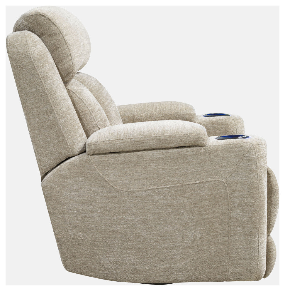 Dalton Power Reclining Sofa Loveseat and Recliner, Lucky Fawn