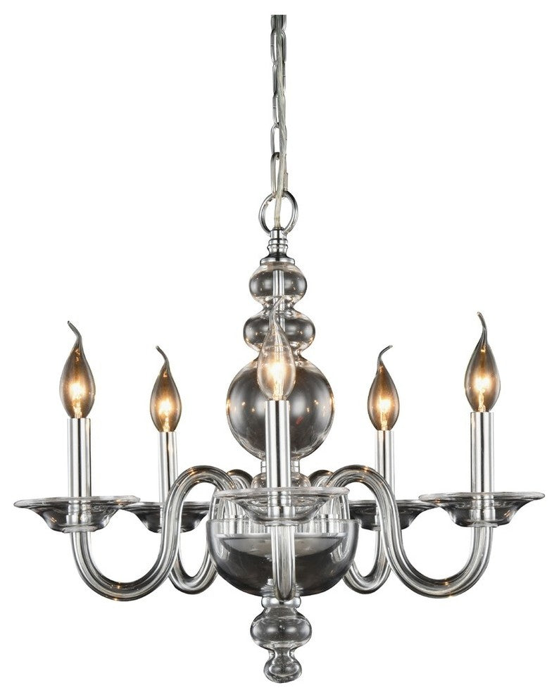 Elegant Lighting Champlain Collection Pendant, Chrome