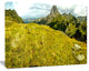 Bright Green Mountain Panorama, Landscape Canvas Art Print, 20"x12"