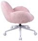 Cloud Tufted Modern Vanity Chair, Pink Faux Fur