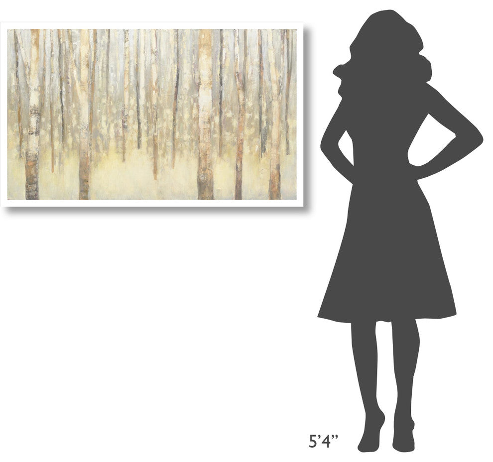 "Birches in Winter" Digital Paper Print by Julia Purinton, 46"x28"