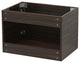 36" Wall Mount Vanity, White Stone Countertop, Ebony