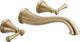Delta Cassidy 2 Handle Wall Mount Faucet Trim, Champagne Bronze, T3597LF-CZWL