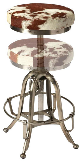 Adjustable Swivel Iron Bar Stool