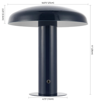 Bohemian Rechargeable/Cordless Iron Dimmable Integrated LED Mushroom Table Lamp