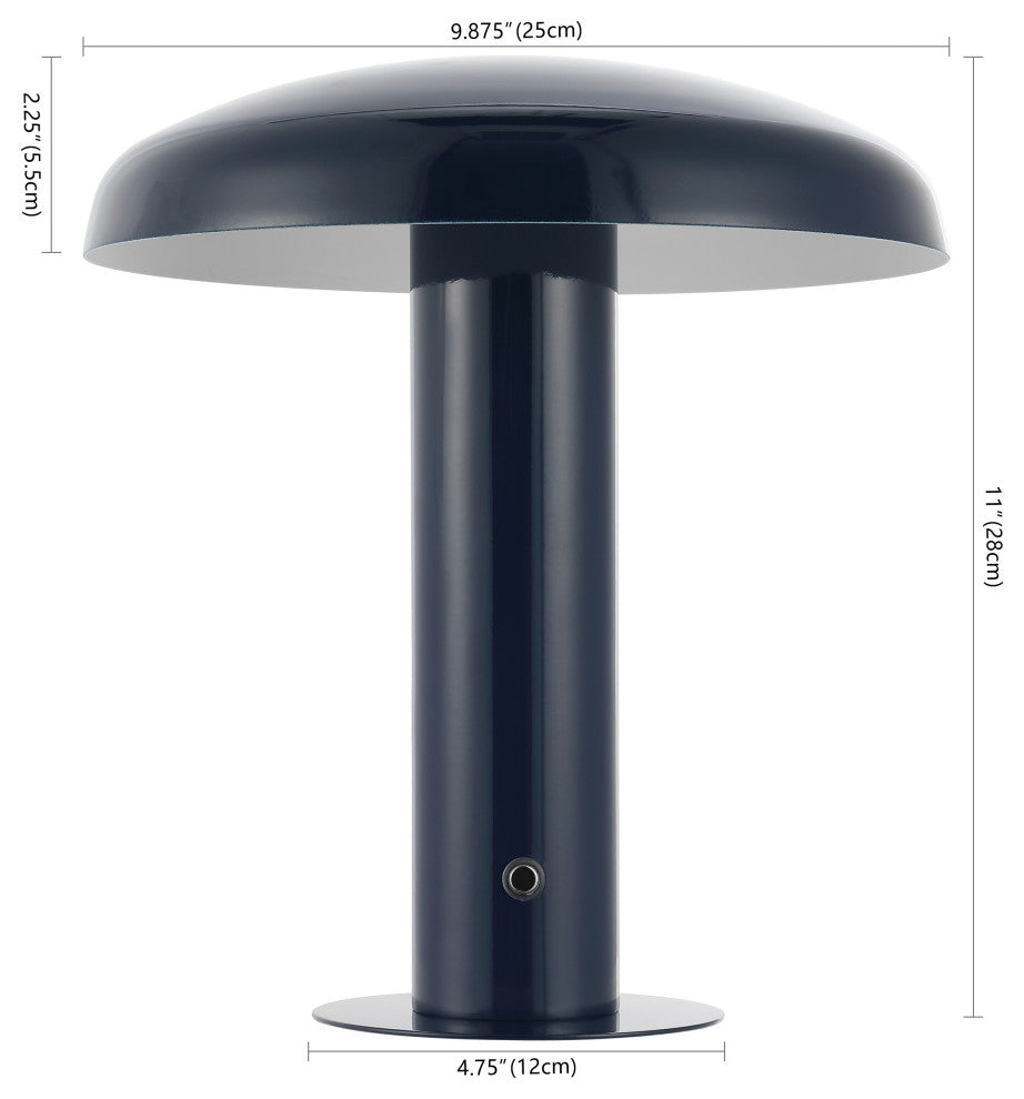 Bohemian Rechargeable/Cordless Iron Dimmable Integrated LED Mushroom Table Lamp