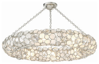 Palla 8-Light Semi Flush Mount, Antique Silver