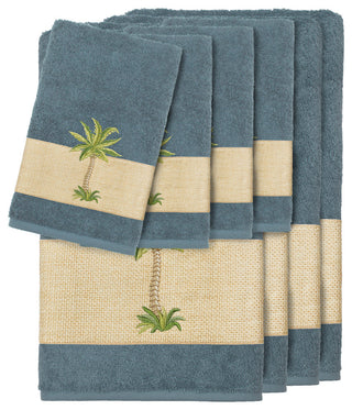 Colton 8-Piece Embellished Towel Set, Teal
