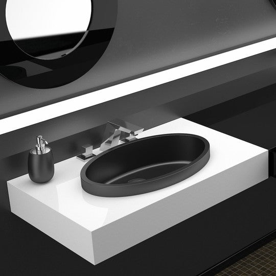 Vetro Vessel Sink, Black