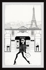 "Chic City Walk" Framed Painting Print, 12x18