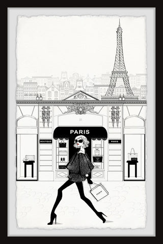 "Chic City Walk" Framed Painting Print, 12x18