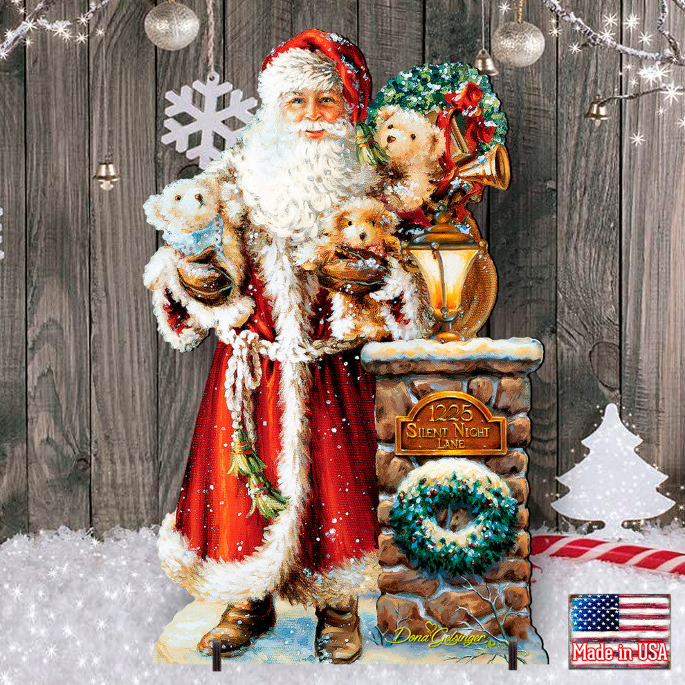 Silent Night Santa Outdoor Decor