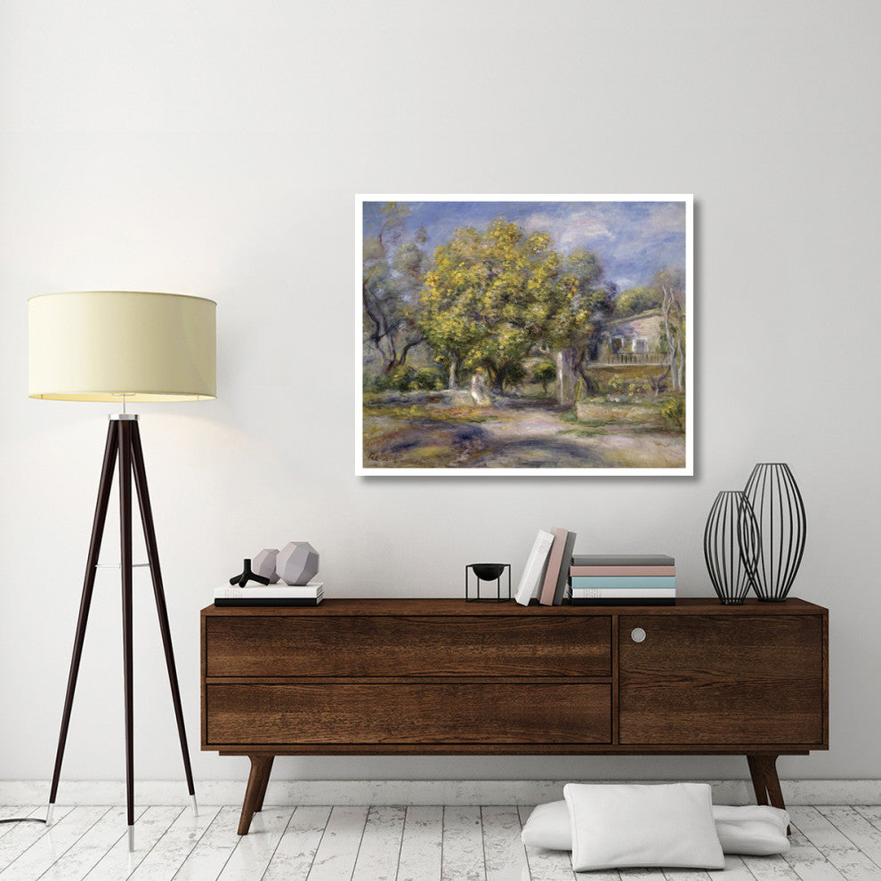 "Houses at Cagnes" Digital Paper Print by Pierre-Auguste Renoir, 46"x38"