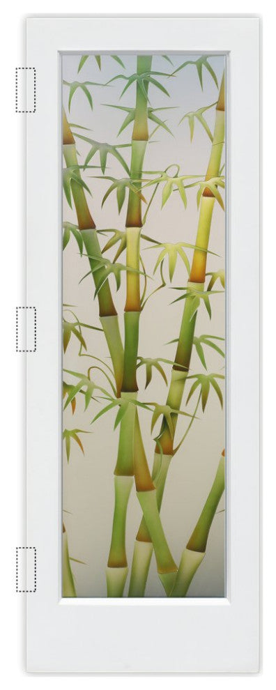 Interior Prehung Door or Interior Slab Door - Bamboo Shoots II Green -...