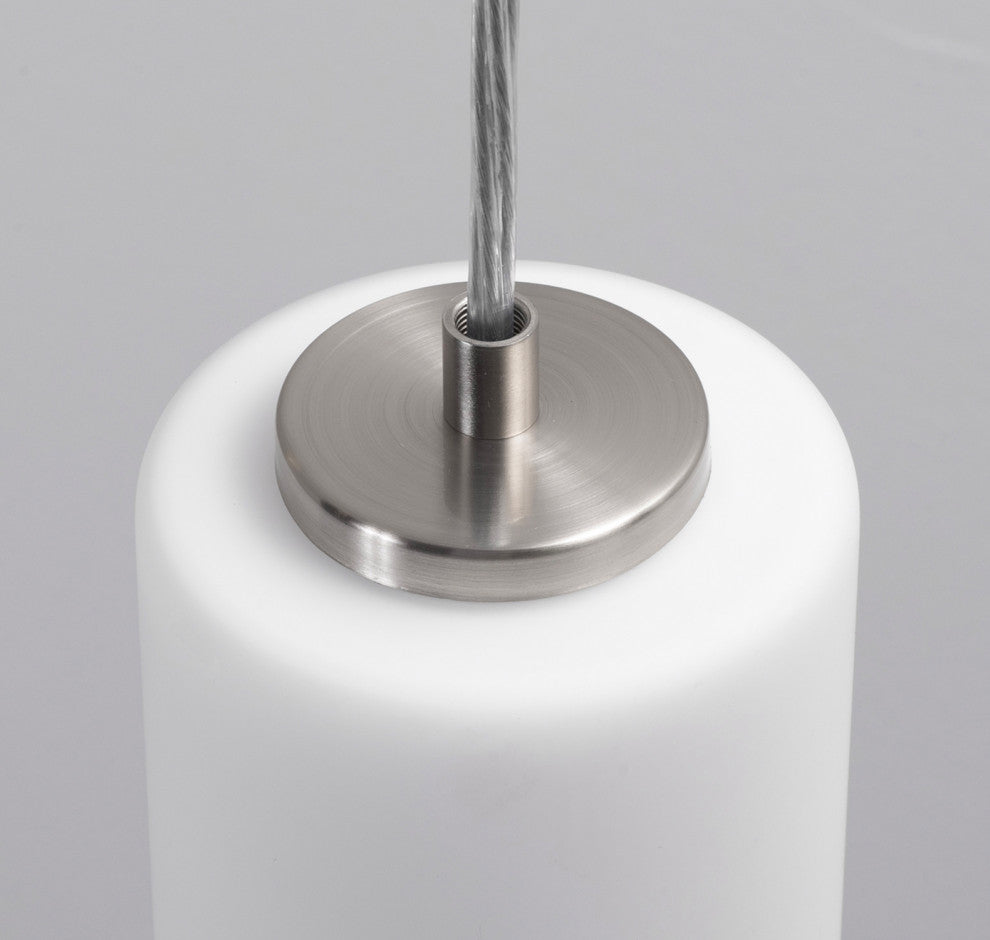 Leo 4-Light Linear Pendant, 120V, 60W, Satin Nickel