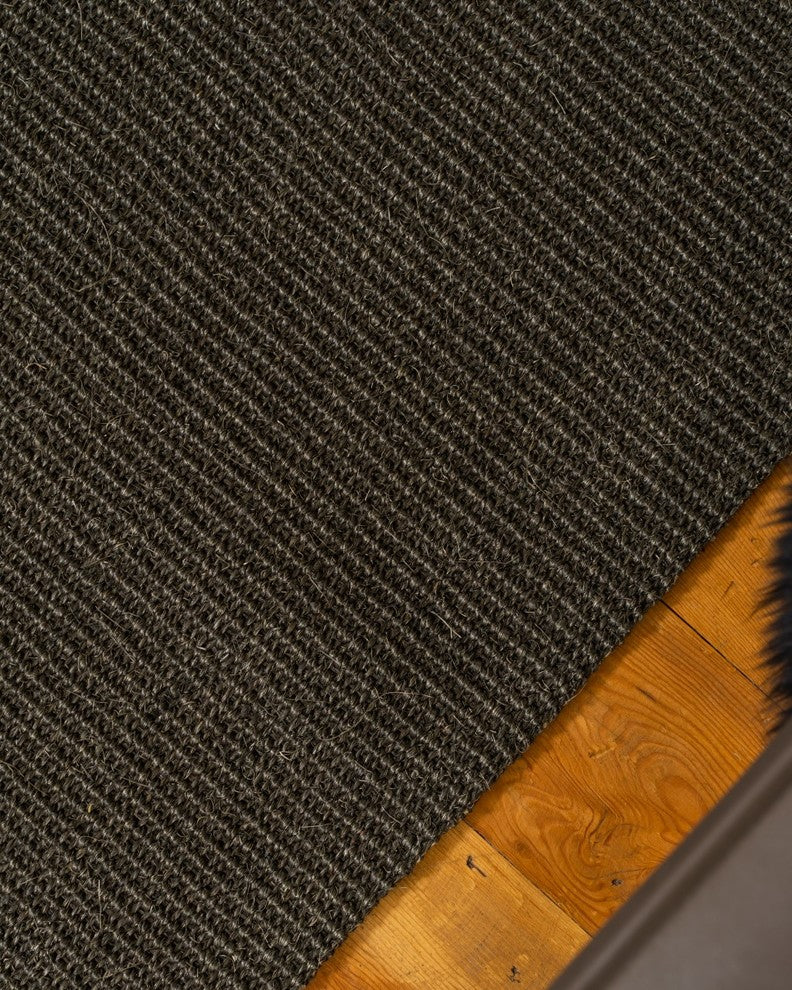 Natural Area Rugs 100% Recycled Fiber Kenning Black Sisal Rug (9' x 12')