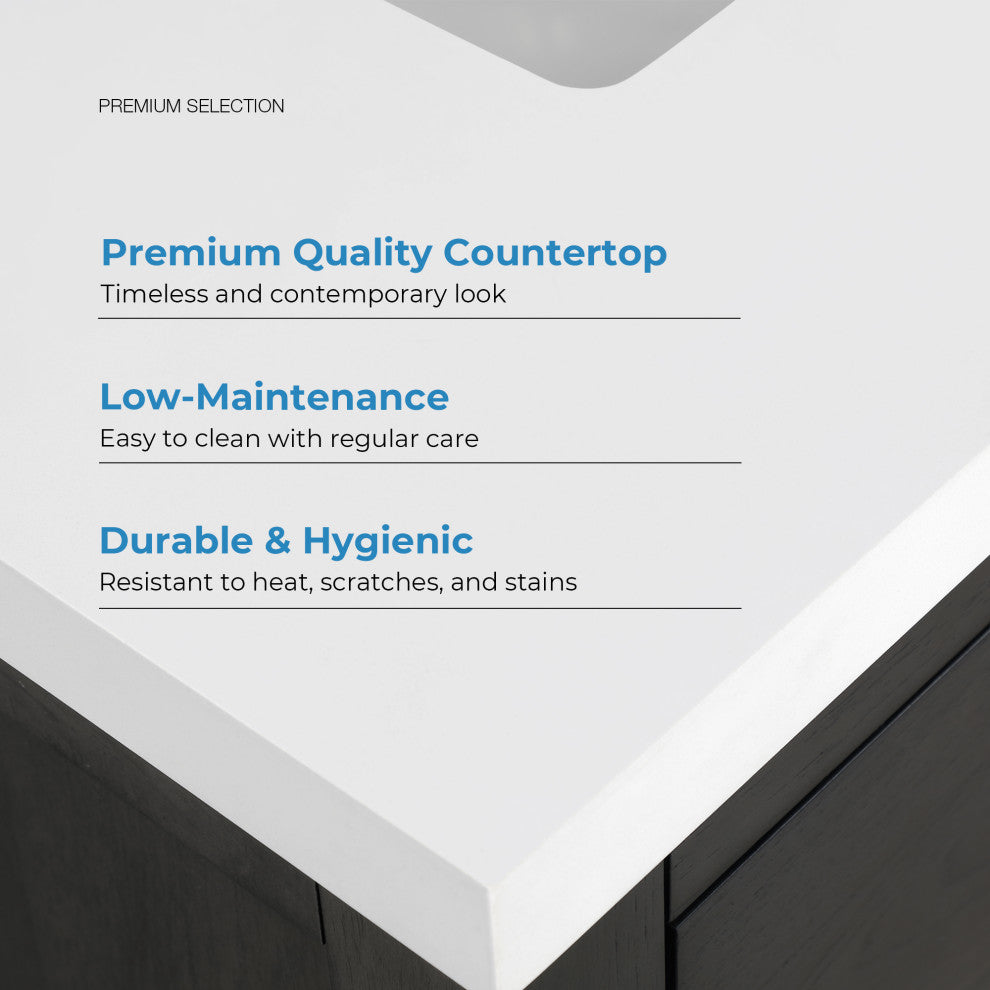 OVE Decors Bailey Vanity, Matte Black, 72"