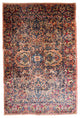 Handmade antique Persian Kerman rug 4.2' x 6.10' (128cm x 211cm) 1920s