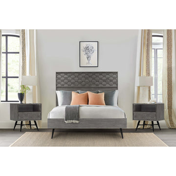 Makena 3 Piece Queen Bedroom Set in Grey Acacia Wood