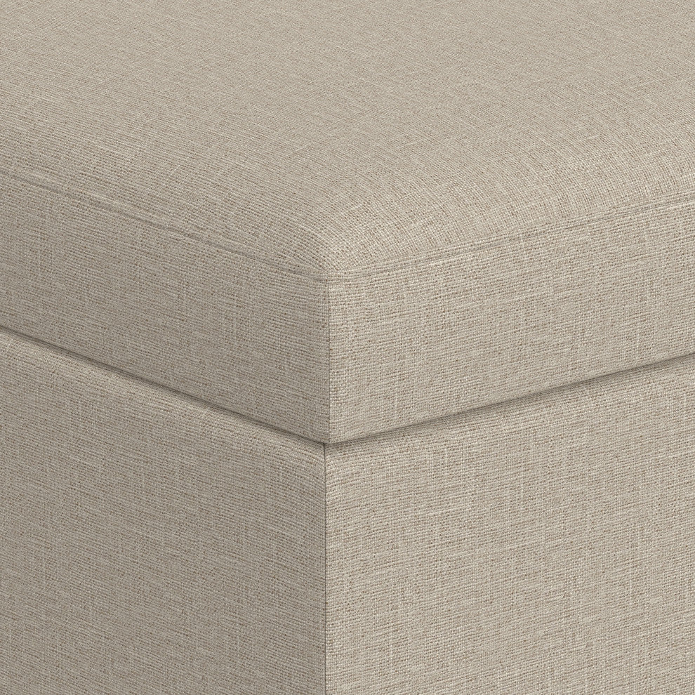 Owen Coffee Table Storage Ottoman, Natural