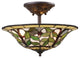 Latham 3-Light Semi Flushmount, Tiffany Bronze With Highlight