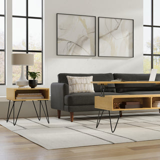 Hunter End Table, Oak Veneer