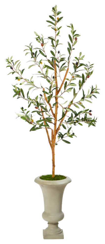 57" Olive Artificial Tree, Sand Colored Urn