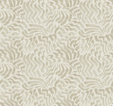 Zora Wave Taupe Wallpaper