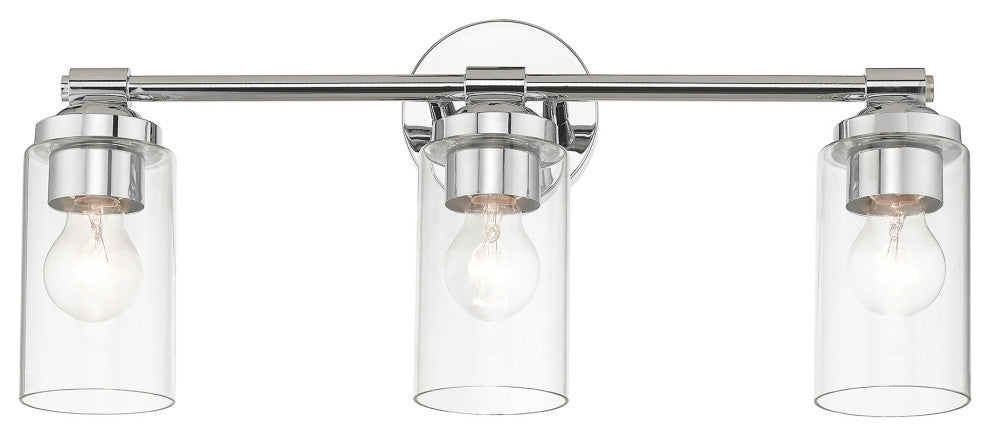 Whittier 3-Light Polished Chrome Vanity Sconce