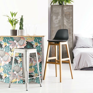 Retro Tropical Leaves Peel & Stick Wallpaper