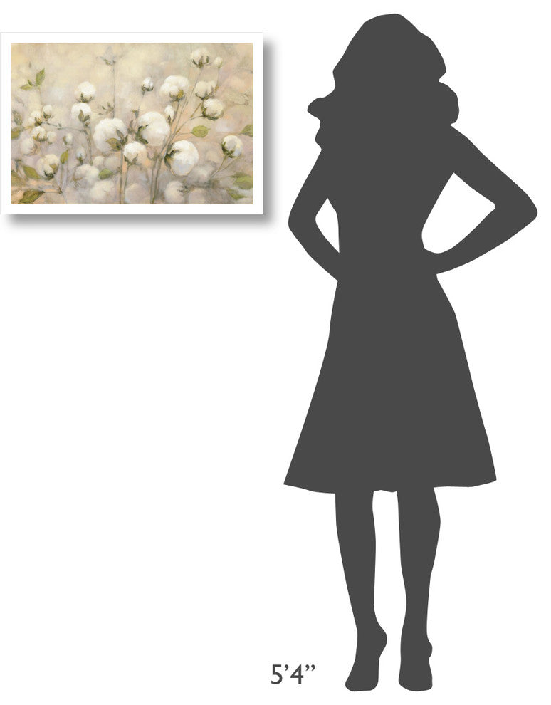 "Cotton Field" Digital Paper Print by Julia Purinton, 26"x18"