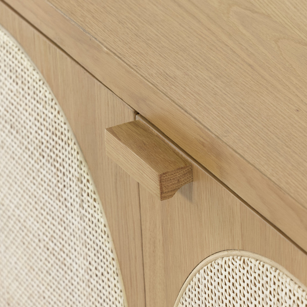Allegra Sideboard-Honey Oak Veneer