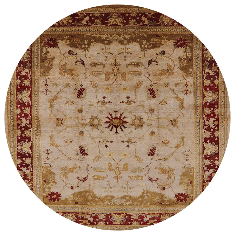 Ahgly Company Indoor Round Mid-Century Modern Area Rugs, 5' Round