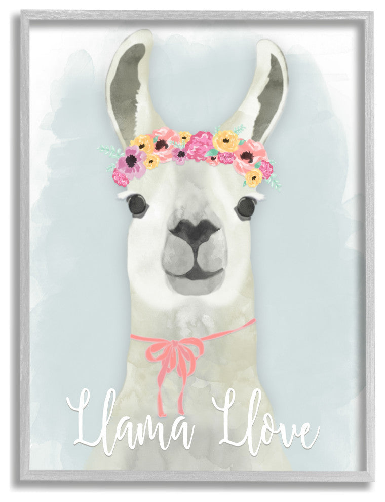 Llama Love Pink Flower Tiara, 24 x 30