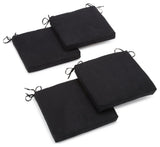 20"x21" Polyester Chair Cushion, Set of 4, Black