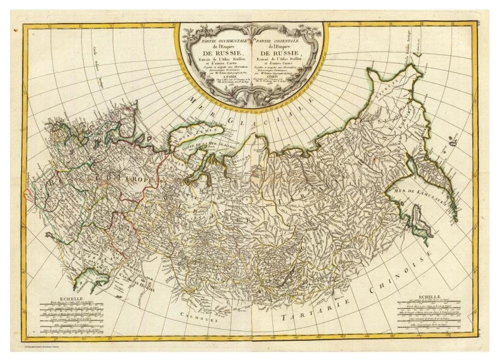 "Composite: Russia, 1785" Digital Paper Print by Rigobert Bonne, 42"x31"