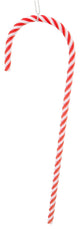 Striped Candy Cane Christmas Ornaments, Red and White, Set of 2, 18"