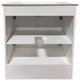 SmartFold 31" Single Sink Vanity, White With White Ceramic Top, Brushed Nickel