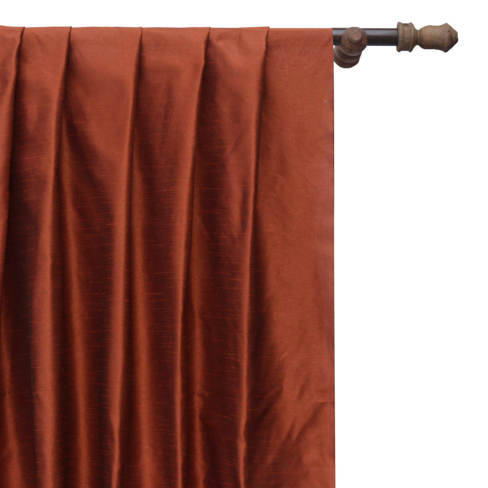 Rust Art Silk Fabric By The Yard, Faux Silk