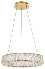 Monroe Pendant, Gold, Clear Royal Cut Crystal