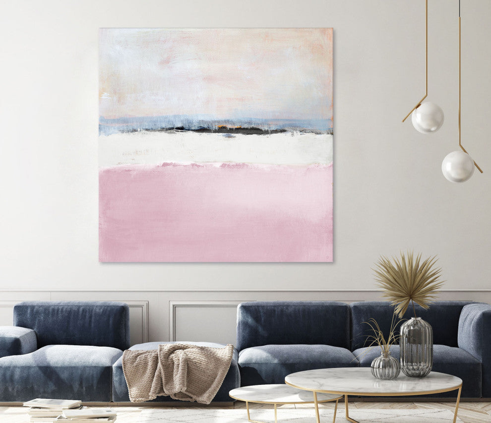 Pink Sea Abstract - 54 x 54 by Lanie Loreth
